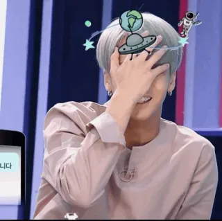🇦🇷 男人, 外星人, 宇航员, 太空, 星星, 卡通, 韩流 telegram sticker