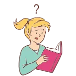 😧 reading, book, woman, person, blond, hair telegram sticker