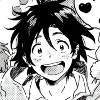 🌼 Anime, Manga, Junge, Fröhlich, Lächeln, Cartoon, Portrait, Kunst telegram sticker