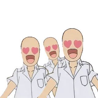 😍 anime, love, heart eyes, cartoon, happy telegram sticker