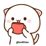 ☕️ @FarsiSticker kot, słodki, zwierzę, farsi, kawaii, naklejka, animowany telegram sticker