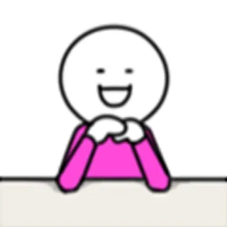 😐 stick figure, cartoon, minimalist, cute whatsapp sticker