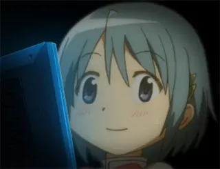 😐 Sayaka Miki Puella Magi Madoka Magica anime, girl, kawaii, cute, sayaka miki telegram sticker