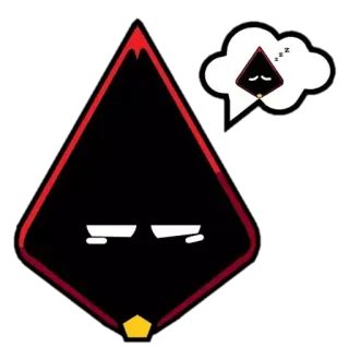 💤 dormindo, sonhando, desenho animado, abstrato, geométrico, olhos, zzz telegram sticker