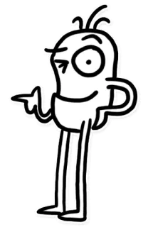 😉 мультфильм, человечек, персонаж, рисунок telegram sticker