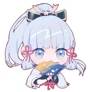 😳 Ayaka Genshin Impact Аниме, Чиби, Видеоигра, Genshin Impact, Милый, Аяка whatsapp sticker