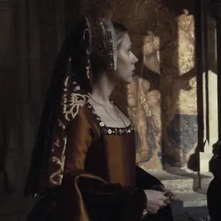 💫 femme, portrait, robe, vêtements historiques, médiéval, robe telegram sticker