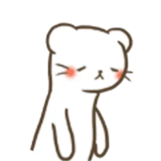 😞 猫, 可爱, 动物, 卡通, 贴纸, 插画, 萌 telegram sticker