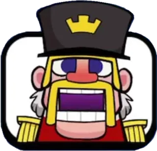 🥶 clash royale, король, анимированный, мультфильм, игра, выражение telegram sticker