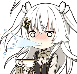 😳 Anime, Kawaii, Dễ thương, Trà, Hoạt hình, Sticker telegram sticker