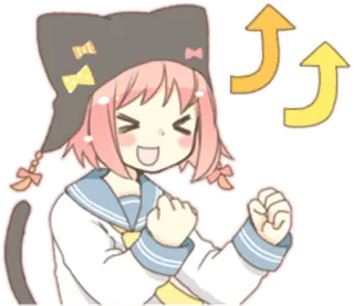 Cat ear girl Necoco 4 & 5 @Cute_Stickers telegram stickers