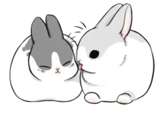 🥰 кролик, зайчик, животное, милый, питомец, каваи, домашнее животное telegram sticker