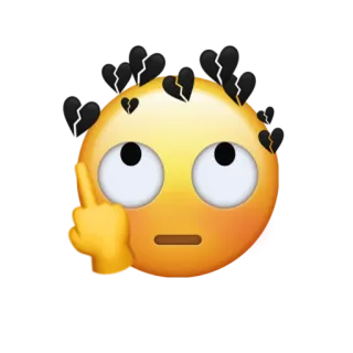 🖤 Emoji, Dedo do meio, Grosseiro, Ofensivo, Atitude, Expressão telegram sticker