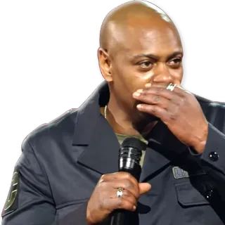 😶 Dave Chappelle komiek, stand-up, beroemdheid, portret, grappig telegram sticker