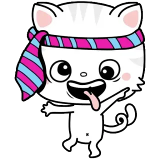 🤪 고양이, 동물, 만화, 스티커, 귀여운, 넥타이, 웃긴 telegram sticker