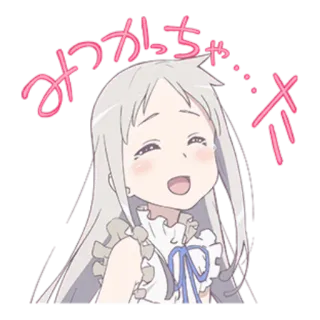 😄 みかっちゃ… อนิเมะ, น่ารัก, ผู้หญิง, ยิ้ม, สีหน้า whatsapp sticker