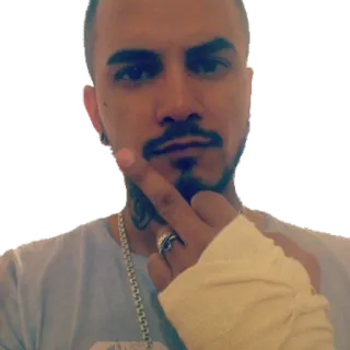 🖕 homme, doigt d'honneur, geste, offensant, main, tatouage whatsapp sticker