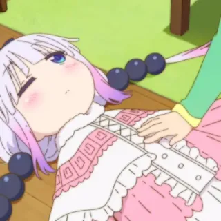 🍚 Kanna Kamui Miss Kobayashi's Dragon Maid Anime, Dragão, Fofo, Kanna, Kawaii, Garota, Kanna Kamui whatsapp sticker