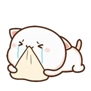 ⭐ cat, crying, sad, cute, kawaii, emoji, sticker telegram sticker