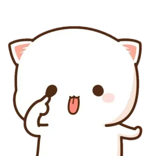 ✨ Hoạt hình, Dễ thương, Động vật, Ngón tay, Lưỡi, Quả đào, Mèo telegram sticker