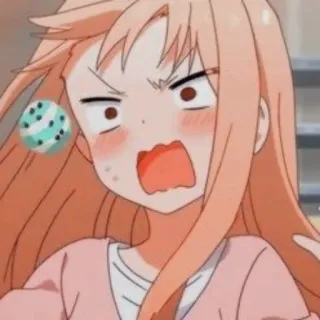 🥤 Anime, Fille, En colère, Dessin animé, Illustration telegram sticker