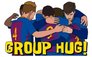 😏 GROUP HUG! hug, group, team, friends, celebration telegram sticker