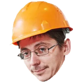🤤 robotnik budowlany, kask, bezpieczeństwo, inżynier, budowniczy telegram sticker