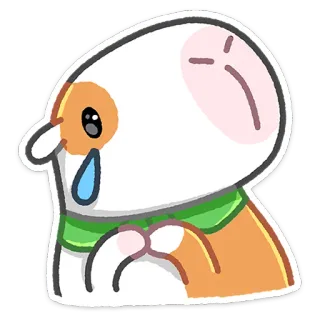 😢 Meerschweinchen, weinen, traurig, Tier, süß whatsapp sticker