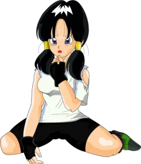 ☁ Videl Dragon Ball Z videl, dragon ball z, anime, ragazza, arti marziali telegram sticker