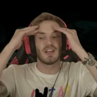 🤷‍♂ PewDiePie youtube, content creator, video game, pewdiepie telegram sticker