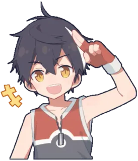 💪 Anime, Personagem, Desenho animado, Saudação telegram sticker