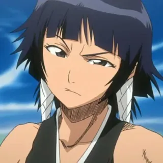 😕 Soi Fon Bleach Anime, Mangá, Soi Fon, Bleach, sério, mulher, personagem telegram sticker
