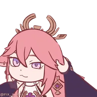 🤗 Yae Miko Genshin Impact whatsapp sticker