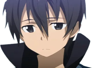 🙁 Kirito Sword Art Online anime, character, kirito, sword art online, avatar, video game, fantasy telegram sticker