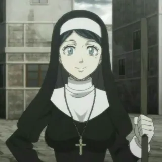 🙅‍♀ Sister Lily Black Clover Anime, Nữ tu, Sơ Lily, Black Clover, Phim hoạt hình telegram sticker