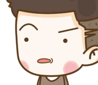 😧 dessin animé, emoji, expression, visage, sticker telegram sticker