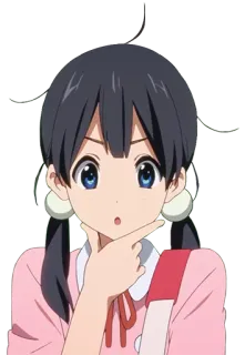 🤔 Anime Mädchen, Cartoon, Charakter, Portrait, Süß, Illustration whatsapp sticker