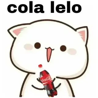 😋 cola Ielo Cola, Gato, Bebida, Refresco, Lindo, Dibujos animados, Soda whatsapp sticker
