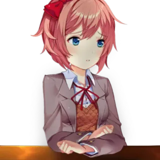 😒 Sayori Doki Doki Literature Club! Anime, Manga, Carino, Triste, Ragazza, Sayori, DDLC telegram sticker