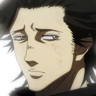 🚬 Yami Sukehiro Black Clover Anime, Black Clover, Yami, Yami Sukehiro, Capitaine, Magie telegram sticker
