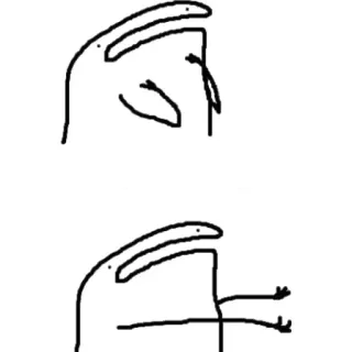 😵 Dessin animé, Mème, Bonhomme allumette, Réaction, Dessin simple telegram sticker