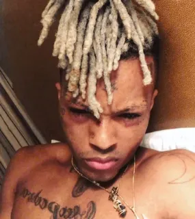 😐 XXXTentacion XXXTentacion, rappeur, musique, dreadlocks, portrait telegram sticker