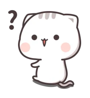 🤨 cat, cute, animal, sticker, cartoon, kitten whatsapp sticker