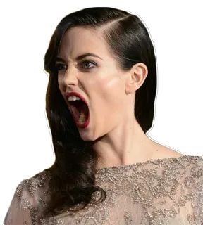 😵 woman, scream, expression, angry, face telegram sticker