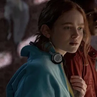 😐 Max Stranger Things stranger things, max mayfield, sadie sink, netflix, série telegram sticker