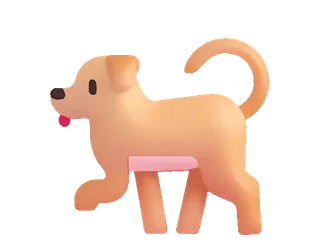 🐕 dog, cartoon, animal, pet, cute, 3d telegram sticker