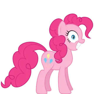 😳 Pinkie Pie My Little Pony Пони, Мультфильм, Розовый, Анимация, My Little Pony, Дружба - это чудо telegram sticker