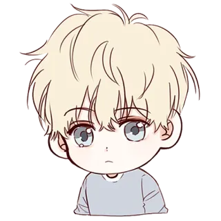 😕 Anime, Desenho animado, Chibi, Fofo, Sticker, Menino whatsapp sticker