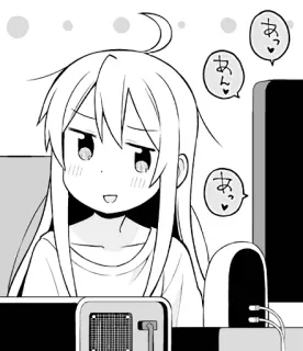 😏 あっ anime, cute, manga, girl, japanese whatsapp sticker