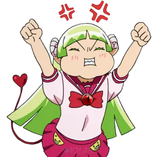 💢 anime, cartoon, demon, angry, cute telegram sticker